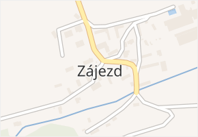 Zájezd v obci Zájezd - mapa části obce