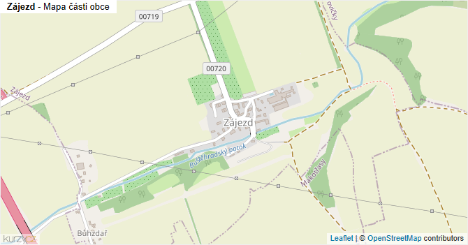 Zájezd - mapa části obce