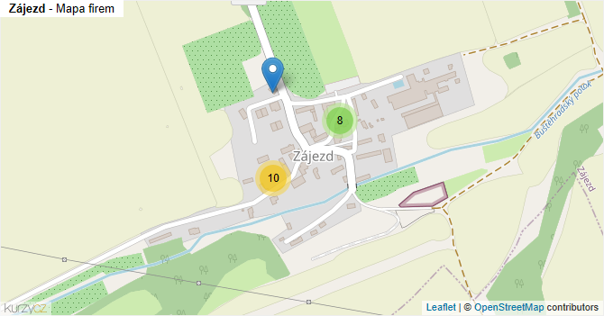 Zájezd - mapa firem