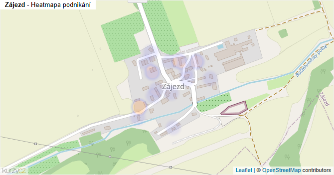 Zájezd - mapa podnikání