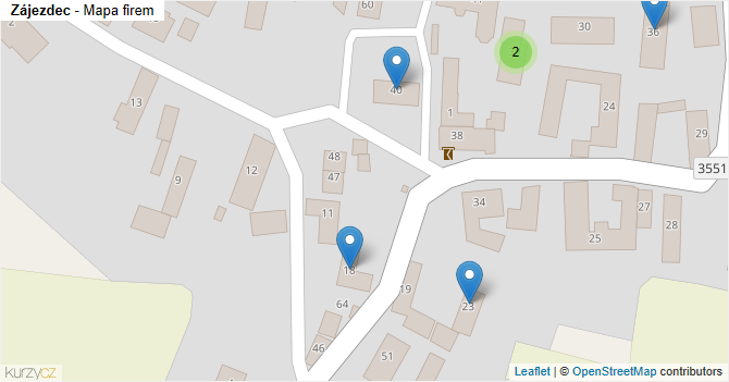 Zájezdec - mapa firem