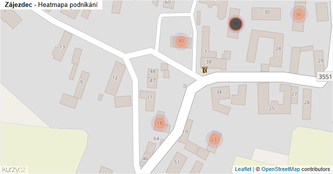 Zájezdec - mapa podnikání
