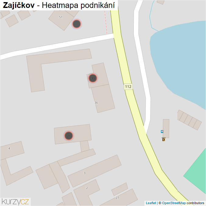 Mapa Zajíčkov - Firmy v obci.