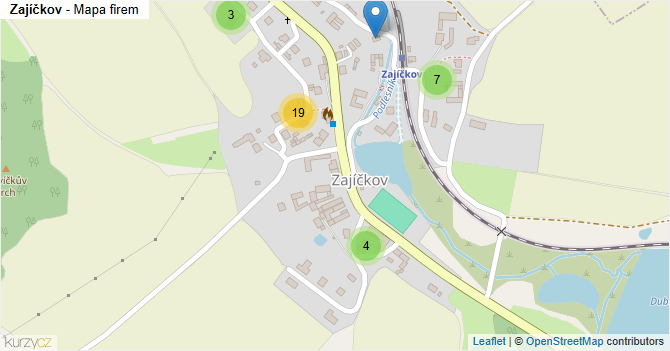 Zajíčkov - mapa firem