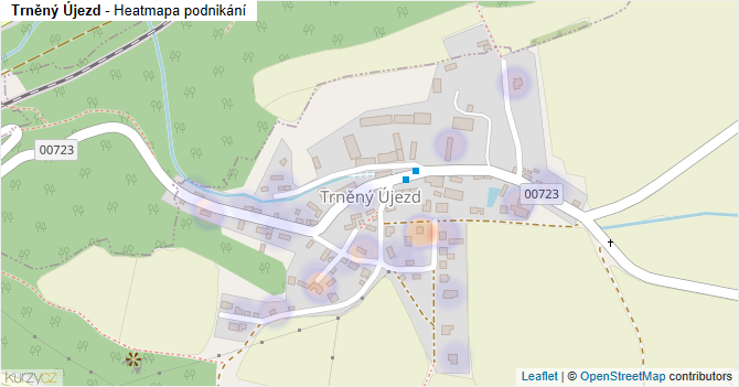Trněný Újezd - mapa podnikání