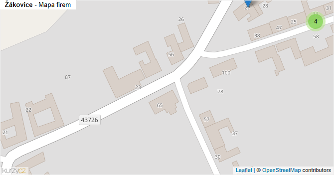 Žákovice - mapa firem