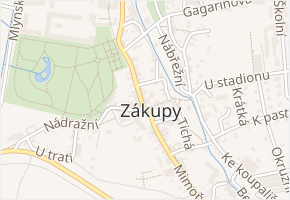 Borská v obci Zákupy - mapa ulice