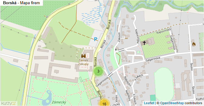 Borská - mapa firem