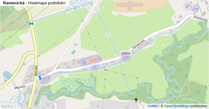 Kamenická - mapa podnikání