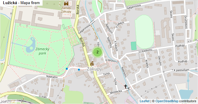 Lužická - mapa firem