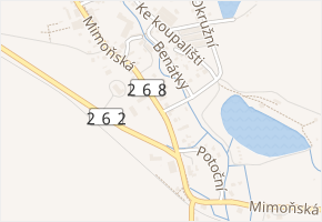 Mimoňská v obci Zákupy - mapa ulice