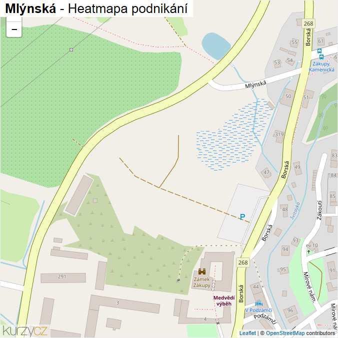 Mapa Mlýnská - Firmy v ulici.