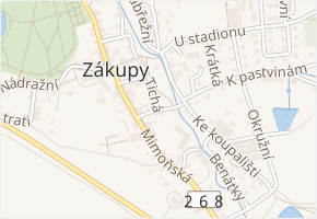 Mostecká v obci Zákupy - mapa ulice