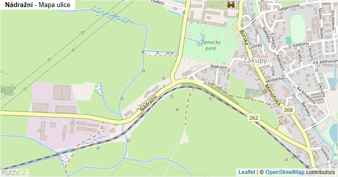 Nádražní - mapa ulice