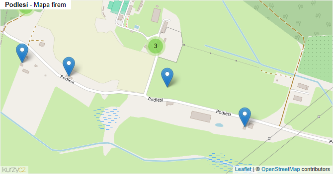 Podlesí - mapa firem