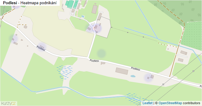 Podlesí - mapa podnikání