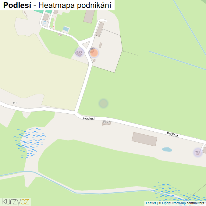 Mapa Podlesí - Firmy v ulici.