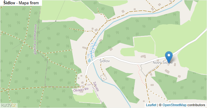 Šidlov - mapa firem