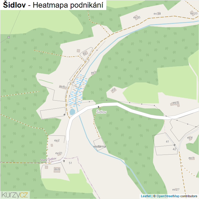 Mapa Šidlov - Firmy v části obce.