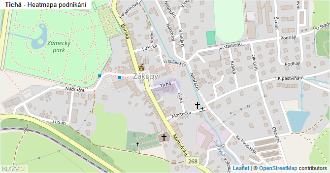 Tichá - mapa podnikání