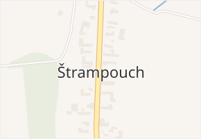 Štrampouch v obci Žáky - mapa části obce