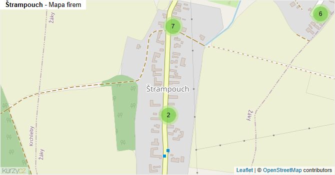 Štrampouch - mapa firem