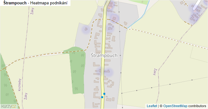 Štrampouch - mapa podnikání