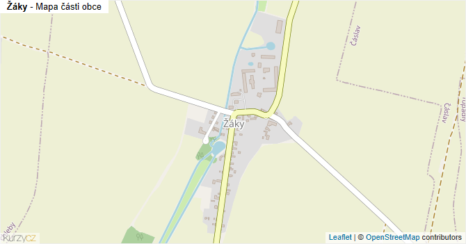 Žáky - mapa části obce