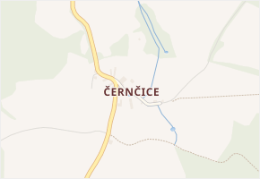 Černčice v obci Žalany - mapa části obce