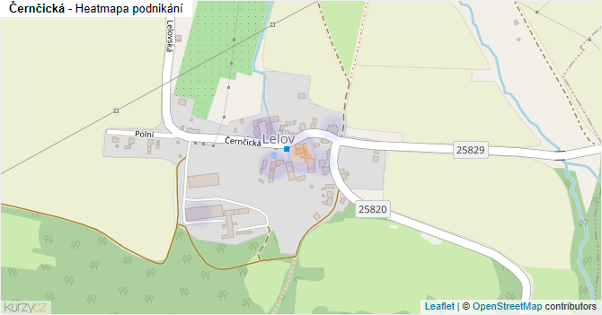 Černčická - mapa podnikání