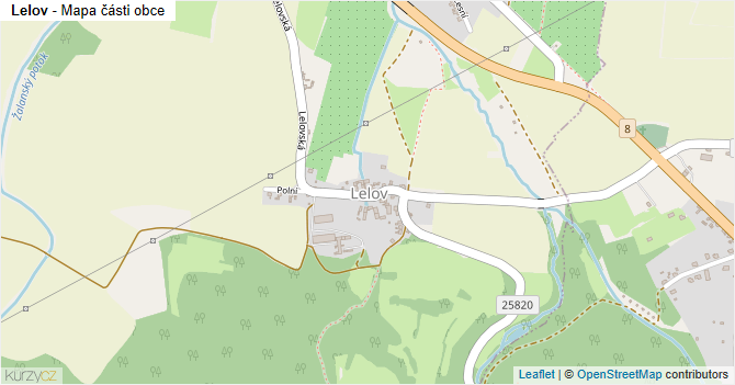 Lelov - mapa části obce