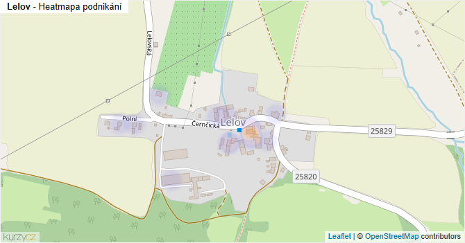 Lelov - mapa podnikání
