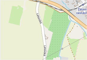 Lelovská v obci Žalany - mapa ulice