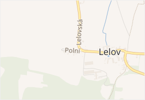 Polní v obci Žalany - mapa ulice