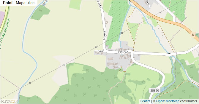 Polní - mapa ulice