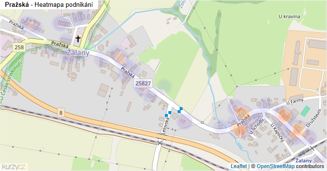 Pražská - mapa podnikání