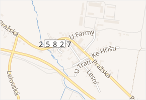 U Kapličky v obci Žalany - mapa ulice