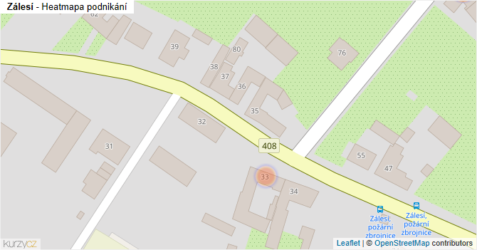 Zálesí - mapa podnikání