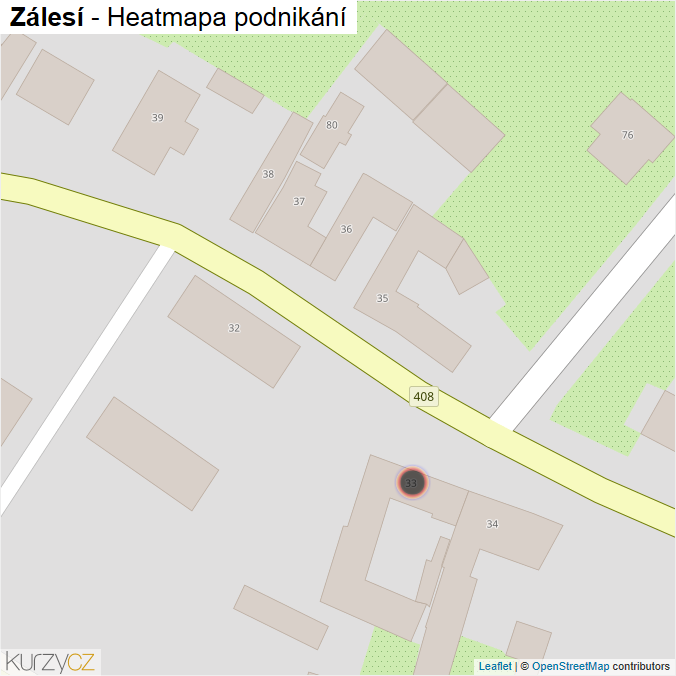 Mapa Zálesí - Firmy v obci.