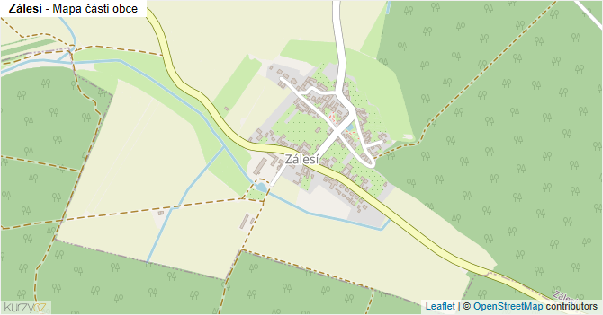 Zálesí - mapa části obce