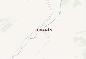 Kovanín v obci Zálezly - mapa části obce