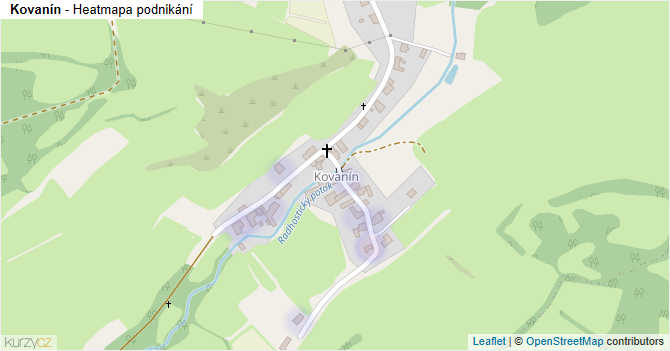 Kovanín - mapa podnikání