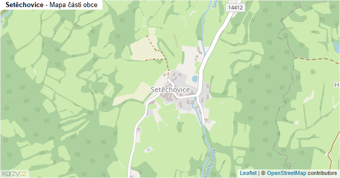 Setěchovice - mapa části obce
