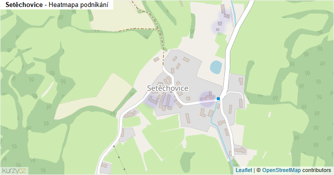 Setěchovice - mapa podnikání