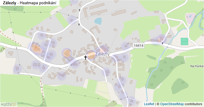 Zálezly - mapa podnikání