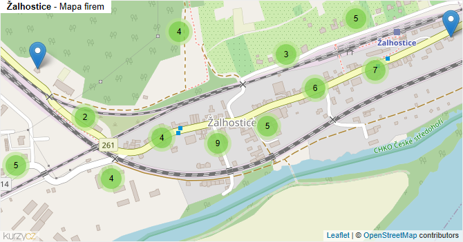 Žalhostice - mapa firem