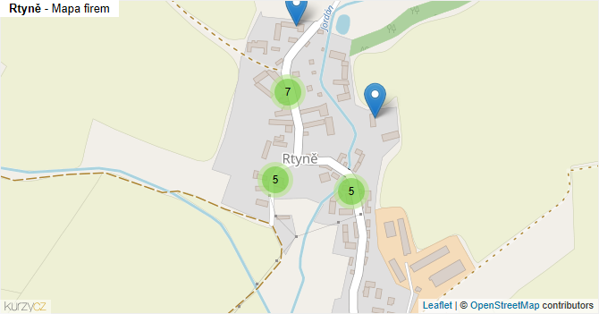 Rtyně - mapa firem