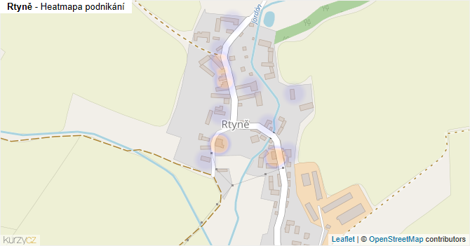 Rtyně - mapa podnikání