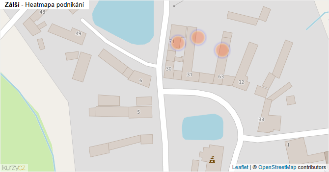 Zálší - mapa podnikání