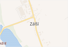 Zálší v obci Zálší - mapa části obce